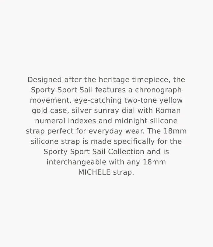 Watches MICHELE Watches MICHELE Watches Sporty Sport Sail Watch 38mm
