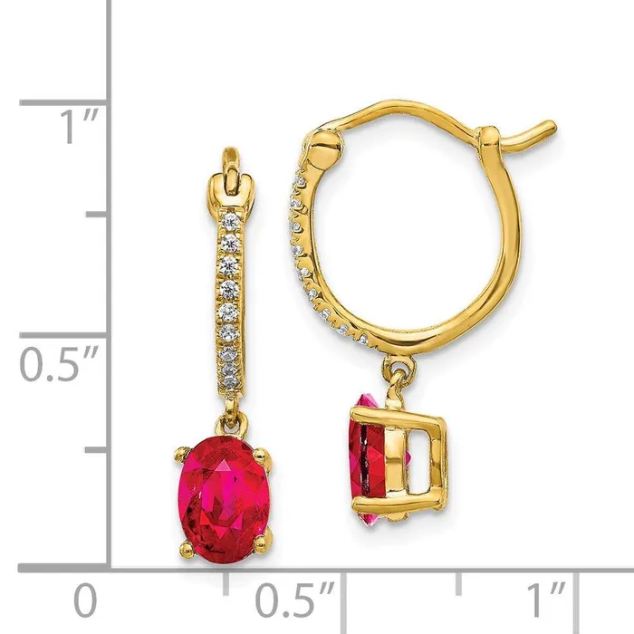 14k 110ct Diamond Ruby Dangle Hoop Earrings Jewelry Earrings 14k 110ct Diamond Ruby Dangle Hoop Earrings Jewelry Earrings