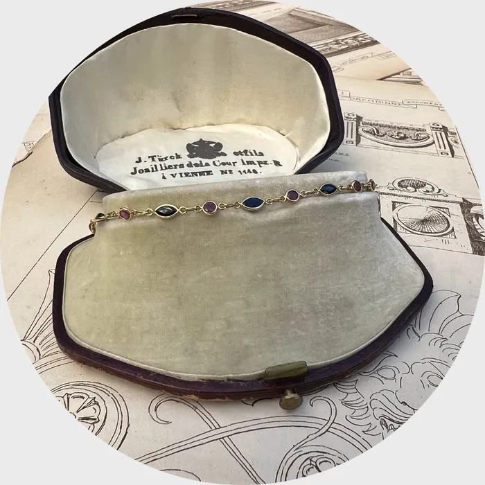 21stfinds Bracelets Sapphire Ruby Link Bracelet