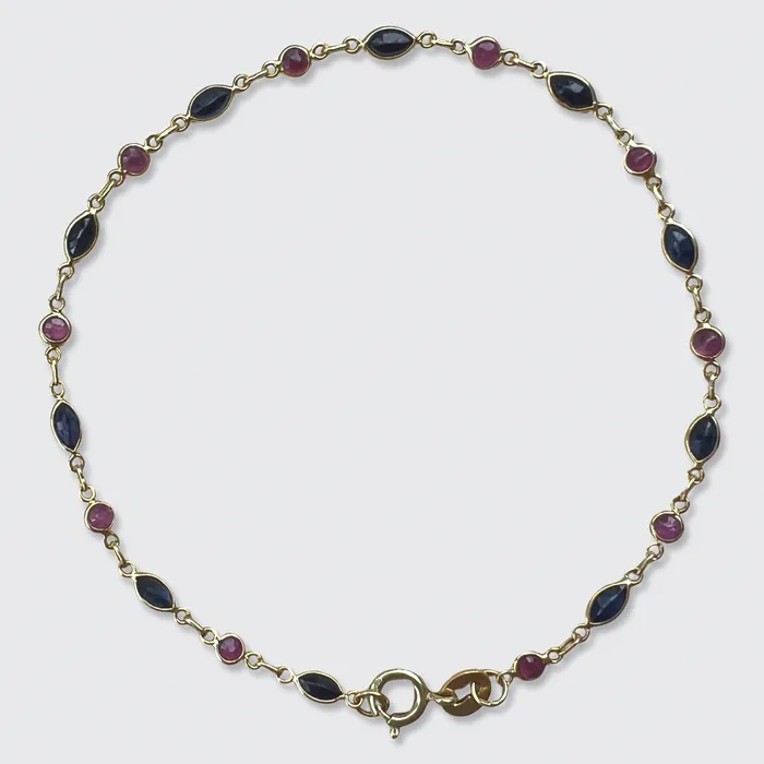 21stfinds Bracelets Sapphire Ruby Link Bracelet 21stfinds Bracelets Sapphire Ruby Link Bracelet