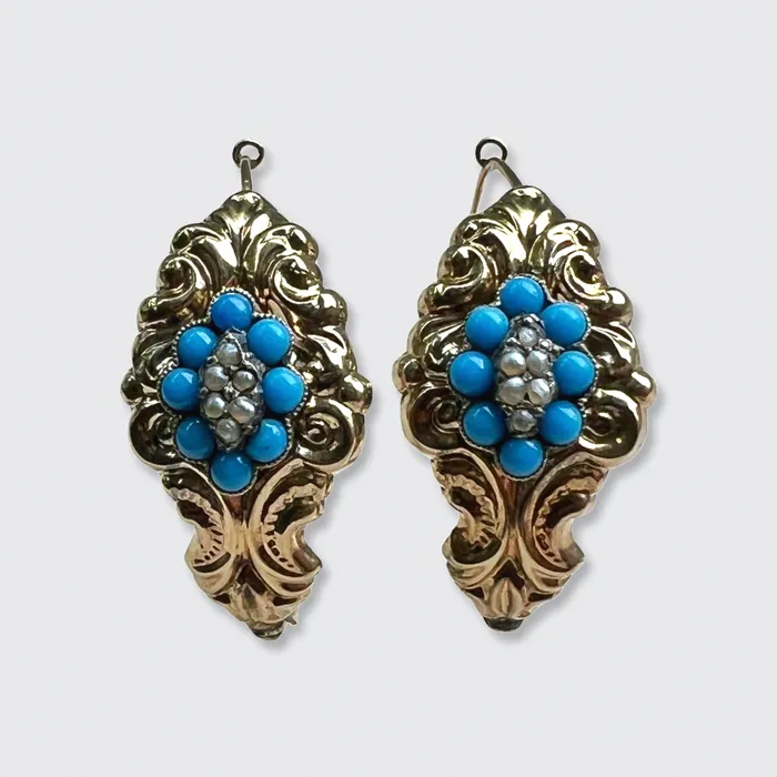 21stfinds Earrings Biedemeier Schaumgold Poissarde Earrings 21stfinds Earrings Biedemeier Schaumgold Poissarde Earrings