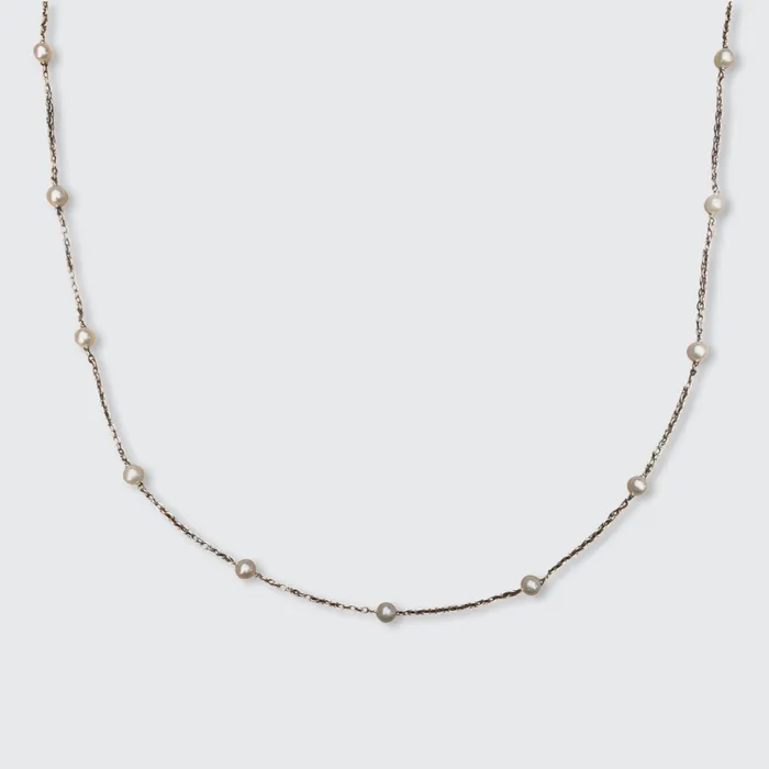 21stfinds Necklaces Reserved payment 14 Platinum Pearl Station Necklace