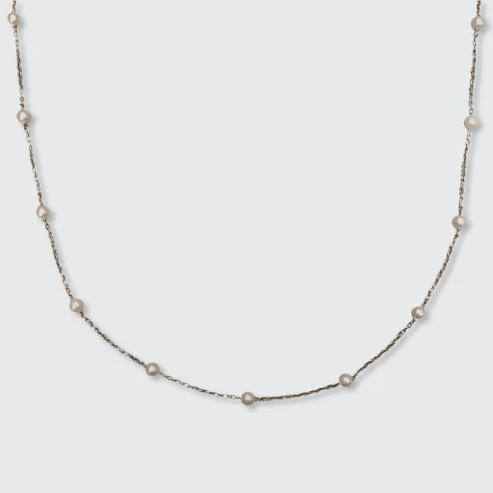 21stfinds Necklaces Reserved payment 14 Platinum Pearl Station Necklace