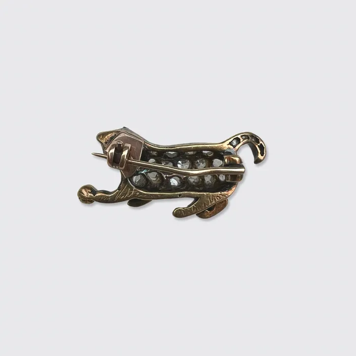 21stfinds Rings Belle Epoque RoseCut Diamond Kitten Brooch