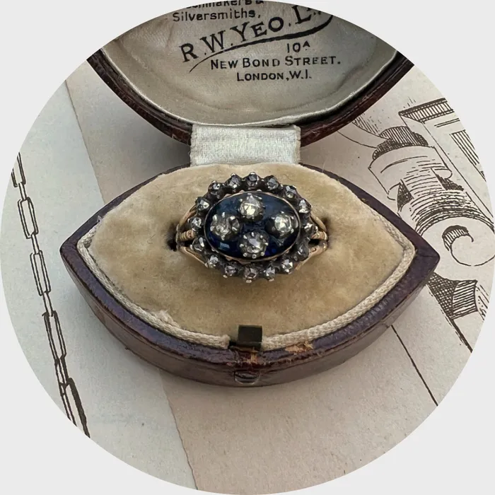 21stfinds Rings Georgian Bague au Firmament Ring