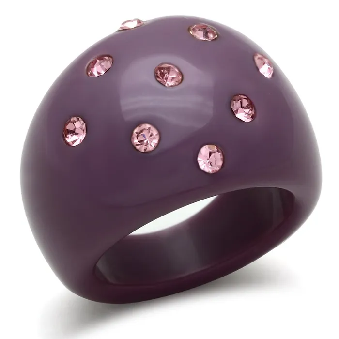 Alamode LO2386 Resin Ring with Synthetic Synthetic Stone in Multi Color Rings