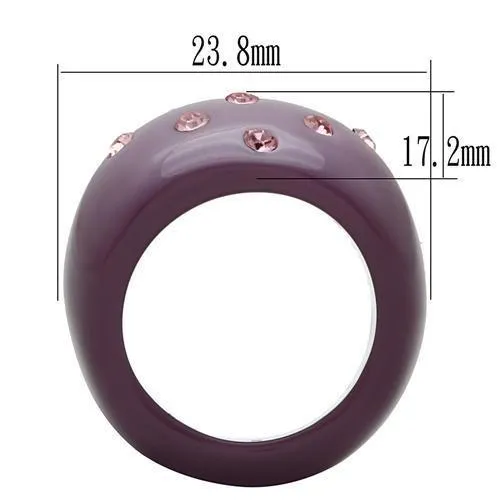 Alamode LO2386 Resin Ring with Synthetic Synthetic Stone in Multi Color Rings