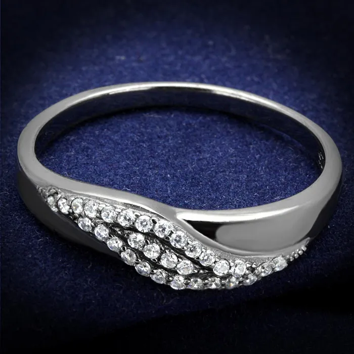 Alamode Rings TS524 Ruthenium 925 Sterling Silver Ring with AAA Grade CZ in Clear Alamode Rings TS524 Ruthenium 925 Sterling Silver Ring with AAA Grade CZ in Clear