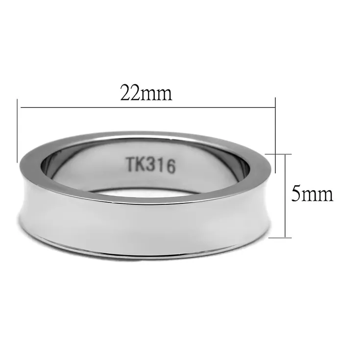Alamode TK2561 High polished no plating Stainless Steel Ring with No Stone Rings