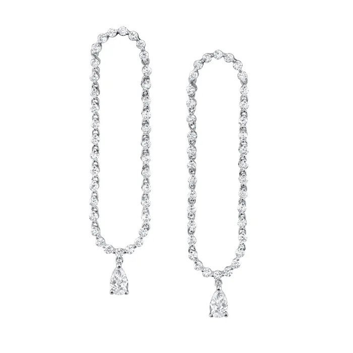 anitako HUDSON PEAR DIAMOND DROP EARRINGS Earrings