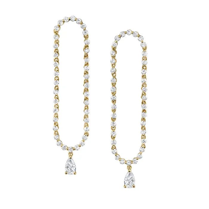 anitako HUDSON PEAR DIAMOND DROP EARRINGS Earrings