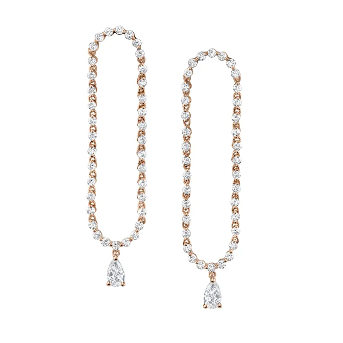anitako HUDSON PEAR DIAMOND DROP EARRINGS Earrings