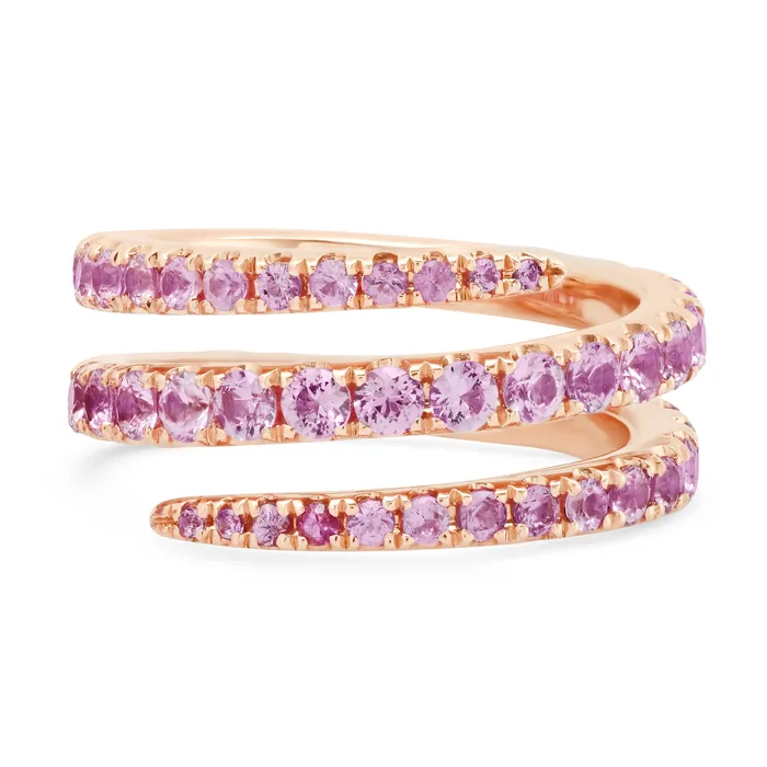 anitako Rings PINK SAPPHIRE COIL RING