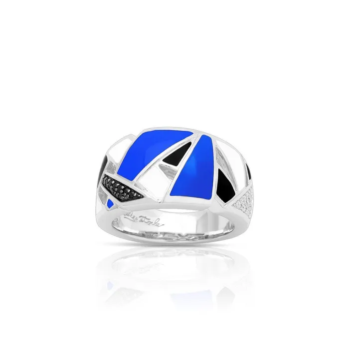 Belle Etoile Rings Belle Etoile Spectrum Ring Blue White Black