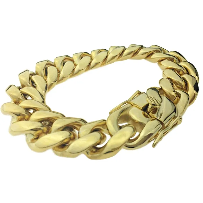 Bling Cartel Admin Bracelets 24K Gold Plated 316L Stainless Steel Bracelet 75 85 95 x 18MM Thick Bling Cartel Admin Bracelets 24K Gold Plated 316L Stainless Steel Bracelet 75 85 95 x 18MM Thick
