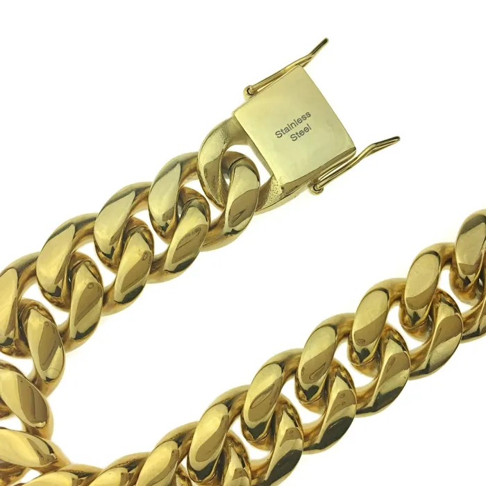 Bling Cartel Admin Bracelets 24K Gold Plated 316L Stainless Steel Bracelet 75 85 95 x 18MM Thick Bling Cartel Admin Bracelets 24K Gold Plated 316L Stainless Steel Bracelet 75 85 95 x 18MM Thick