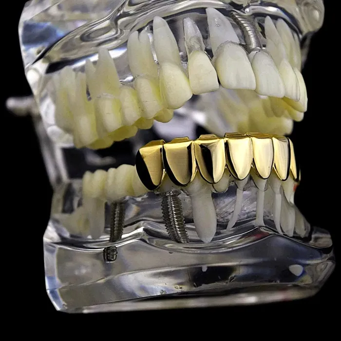 Bling Cartel Admin PreStyled Sets 14K Gold Plated 8 Bottom Teeth Eight Tooth Plain Grillz