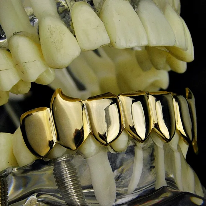 Bling Cartel Admin PreStyled Sets 14K Gold Plated Eight Bottom Teeth Vampire Fangs Grillz
