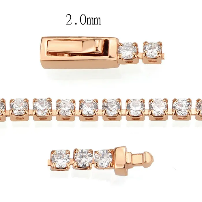 Bracelets Alamode 3W1687 Rose Gold Brass Bracelet with AAA Grade CZ in Clear Bracelets Alamode 3W1687 Rose Gold Brass Bracelet with AAA Grade CZ in Clear