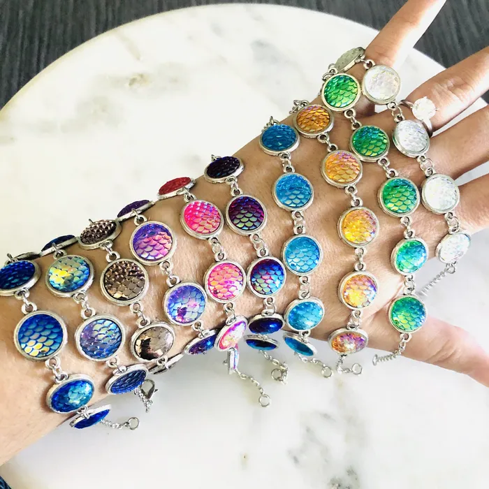  Bracelets Mermaid Tail Multi Bead Bracelet