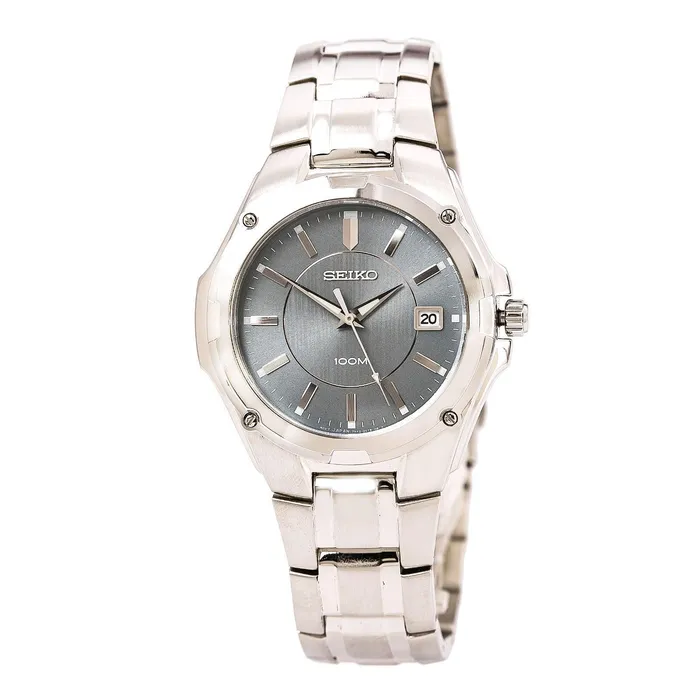 Bracelets Seiko Seiko SGEE59 Mens Dress Grey Dial Stainless Steel Bracelet Watch