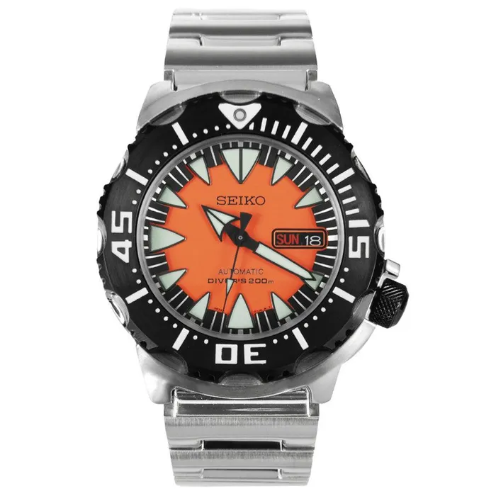 Bracelets Seiko Seiko SRP315K2 Mens Orange Dial Stainless Steel Bracelet Automatic Dive Watch Bracelets Seiko Seiko SRP315K2 Mens Orange Dial Stainless Steel Bracelet Automatic Dive Watch