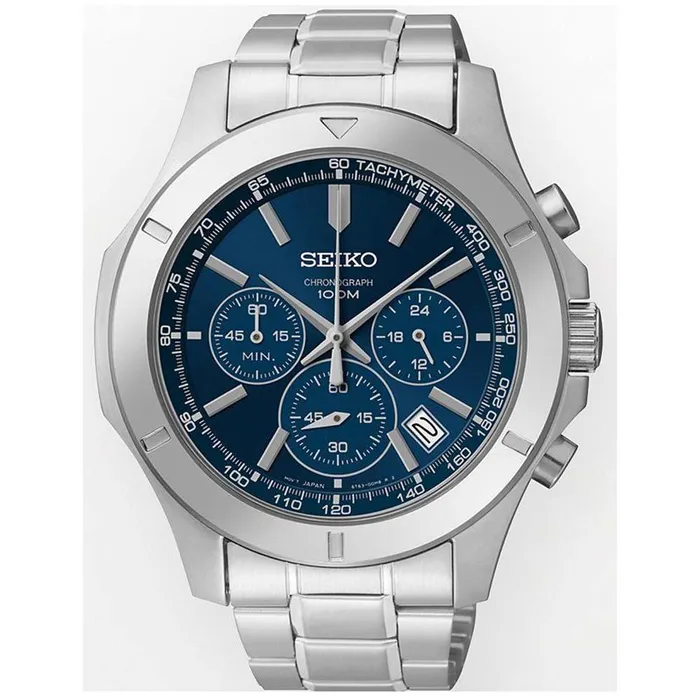 Bracelets Seiko Seiko SSB103 Mens Chronograph Blue Dial Stainless Steel Bracelet Quartz Watch Bracelets Seiko Seiko SSB103 Mens Chronograph Blue Dial Stainless Steel Bracelet Quartz Watch