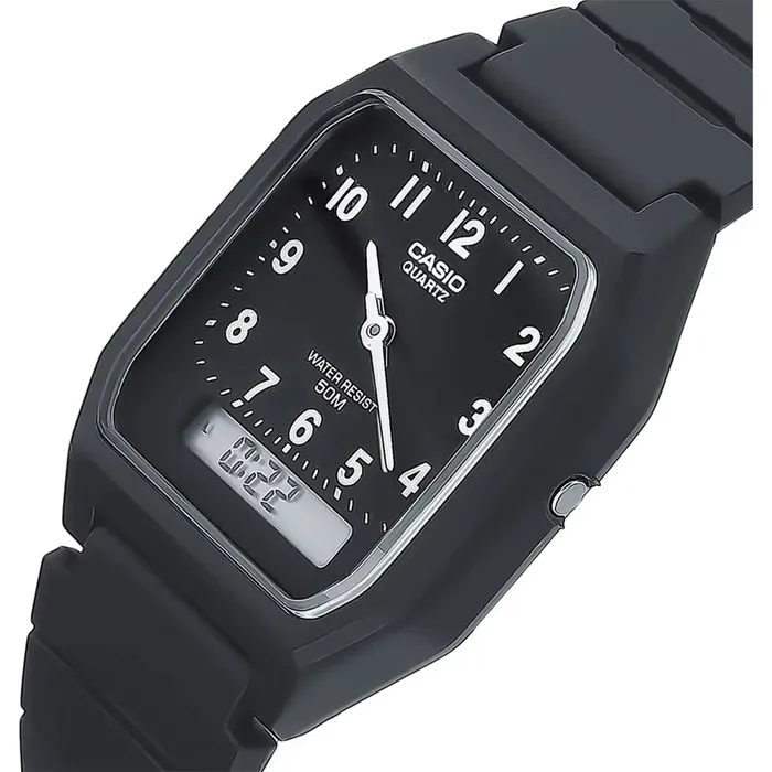 Casio Mens Watch Quartz AnalogDigital Black Case Resin Strap AW48H1B Casio Watches Casio Mens Watch Quartz AnalogDigital Black Case Resin Strap AW48H1B Casio Watches
