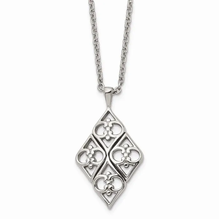 Chisel Necklaces Stainless Steel Polished Necklace