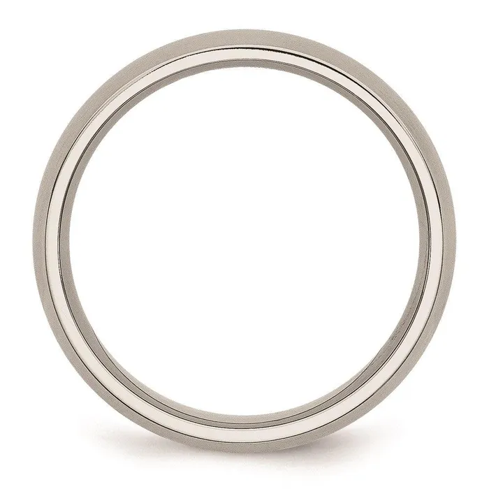 Chisel Rings Stainless Steel 6mm Brushed Band Chisel Rings Stainless Steel 6mm Brushed Band