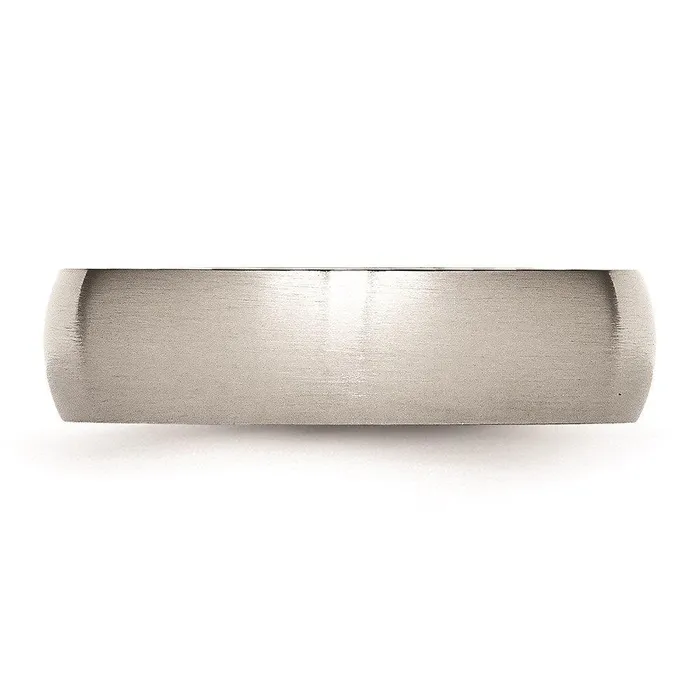Chisel Rings Stainless Steel 6mm Brushed Band Chisel Rings Stainless Steel 6mm Brushed Band