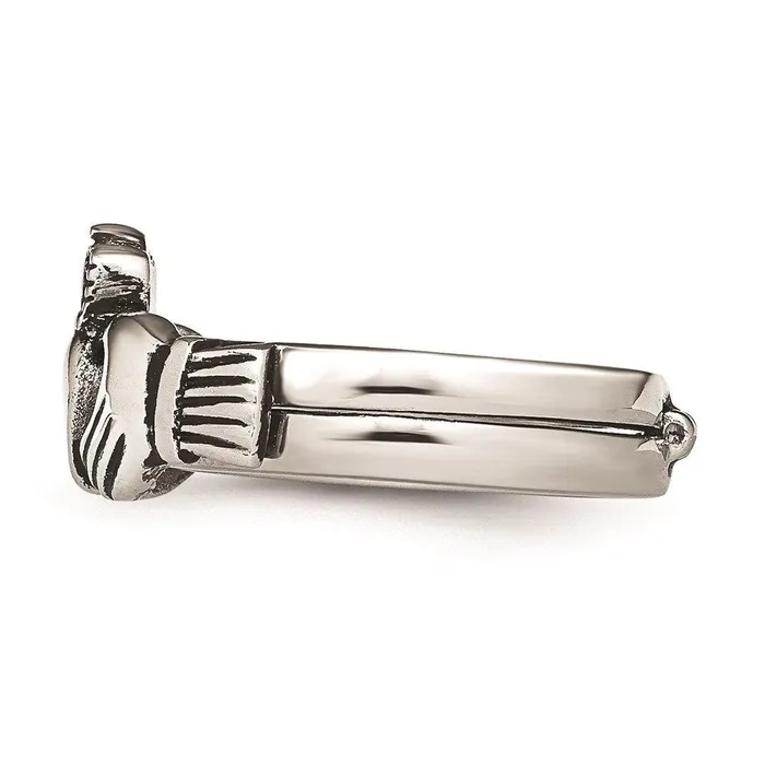 Chisel Rings Stainless Steel Love Loyalty Friendship Claddagh Double Hinged Ring Chisel Rings Stainless Steel Love Loyalty Friendship Claddagh Double Hinged Ring