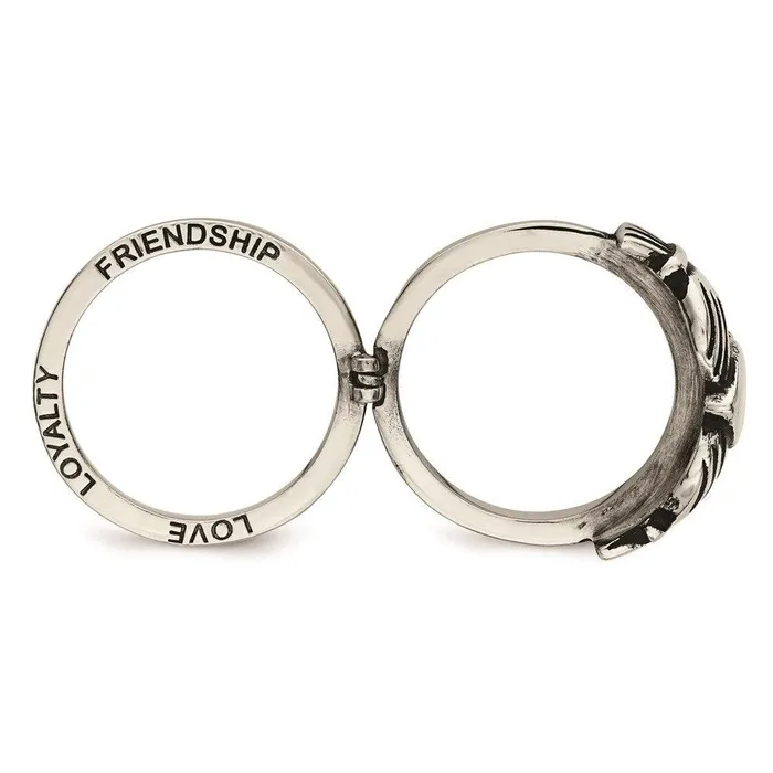 Chisel Rings Stainless Steel Love Loyalty Friendship Claddagh Double Hinged Ring Chisel Rings Stainless Steel Love Loyalty Friendship Claddagh Double Hinged Ring