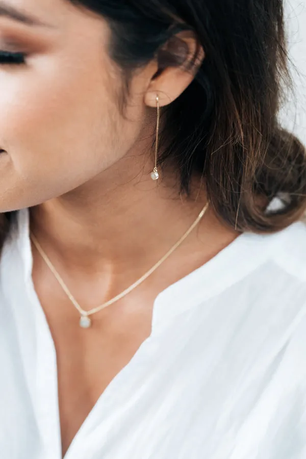 closebymejewelry Earrings Bilateral Cremation Chain Earrings in Sterling Silver