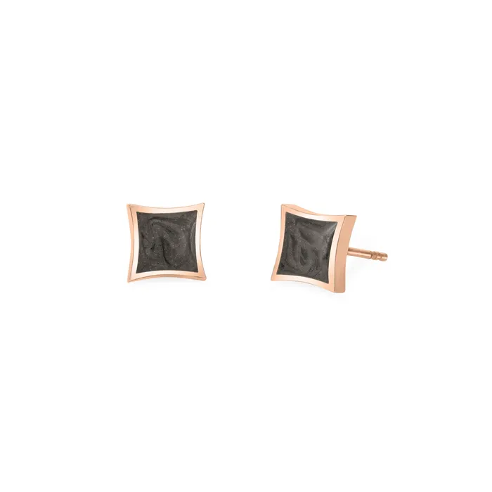 closebymejewelry Earrings Luminary Stud Cremation Earrings in 14K Rose Gold
