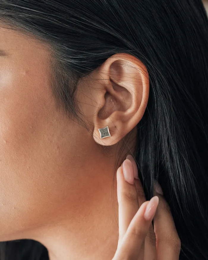 closebymejewelry Earrings Luminary Stud Cremation Earrings in 14K Rose Gold