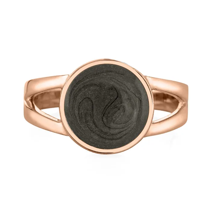 closebymejewelry Rings Circle Split Shank Cremation Ring in 14K Rose Gold