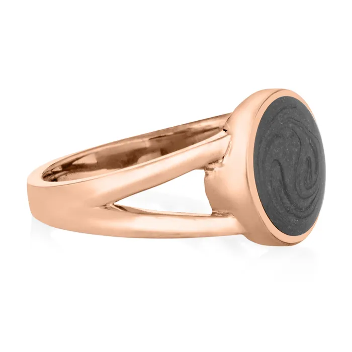 closebymejewelry Rings Circle Split Shank Cremation Ring in 14K Rose Gold