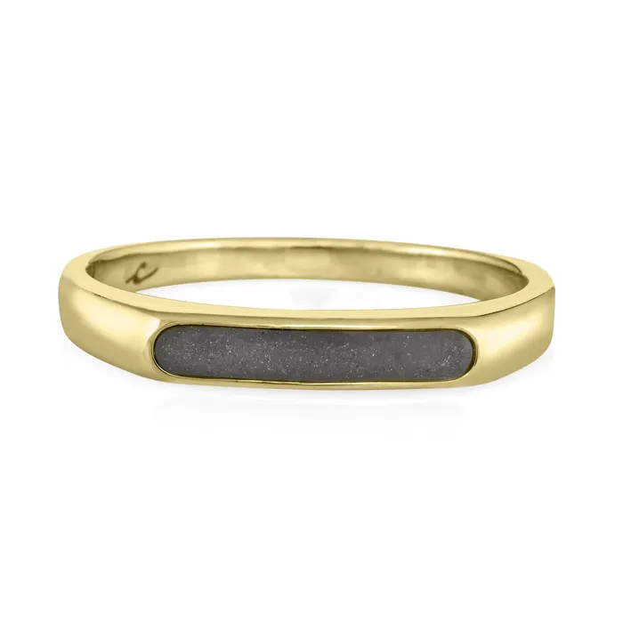 closebymejewelry Rings Smooth Band Cremation Ring in 14K Yellow Gold