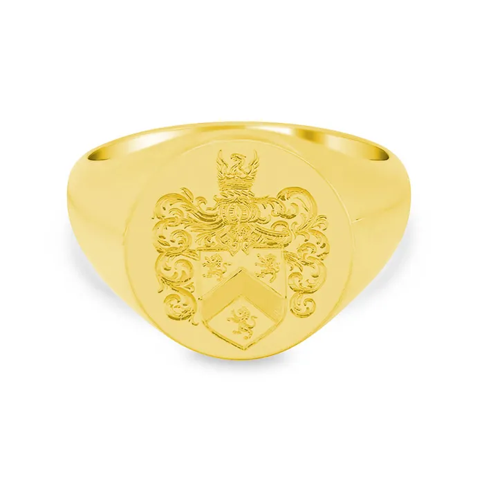 deBebians Mens Round Signet Ring Medium Hand Engraved Family Crest Logo Rings deBebians Mens Round Signet Ring Medium Hand Engraved Family Crest Logo Rings