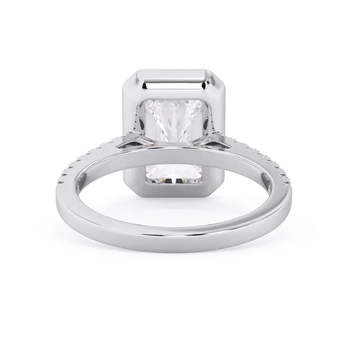 deBebians Rings Diamond Accented Bezel Set Engagement Ring Setting