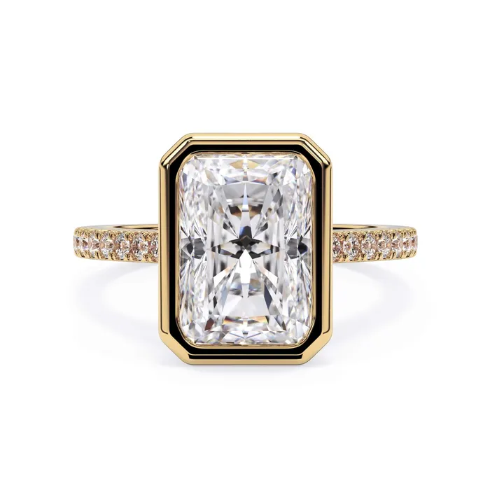 deBebians Rings Diamond Accented Bezel Set Engagement Ring Setting