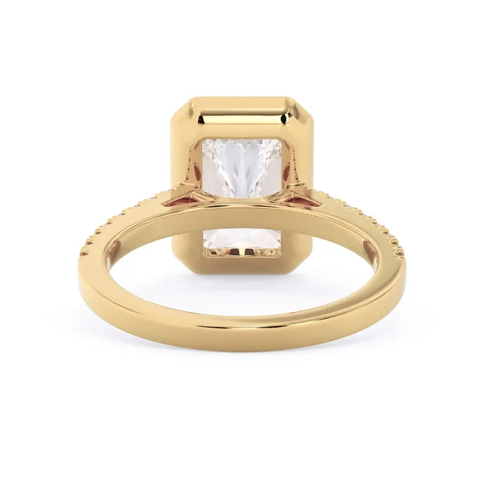 deBebians Rings Diamond Accented Bezel Set Engagement Ring Setting