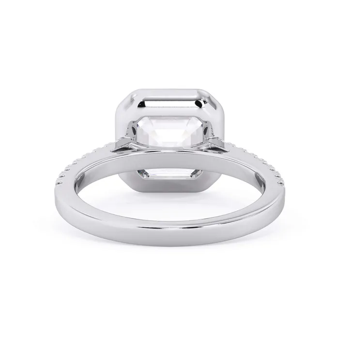 deBebians Rings Diamond Accented Bezel Set Engagement Ring Setting