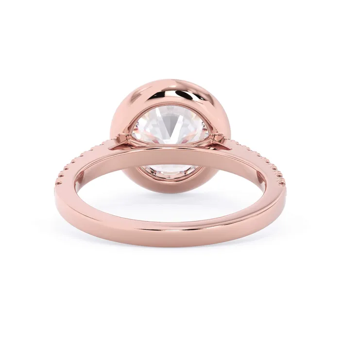 deBebians Rings Diamond Accented Bezel Set Engagement Ring Setting
