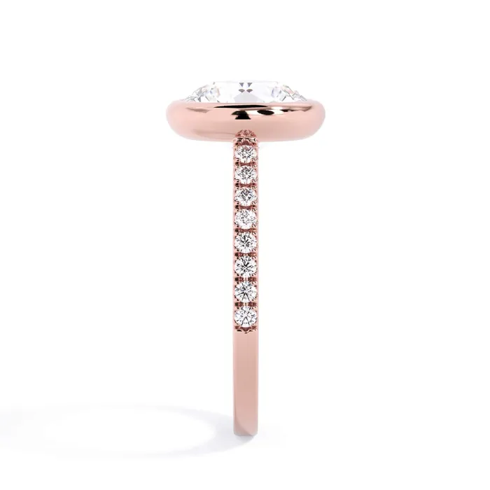 deBebians Rings Diamond Accented Bezel Set Engagement Ring Setting