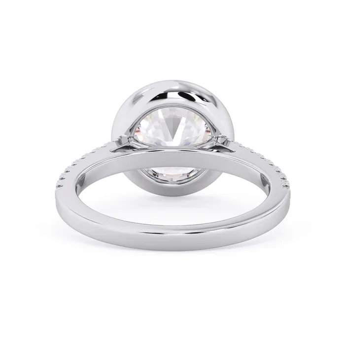 deBebians Rings Diamond Accented Bezel Set Engagement Ring Setting