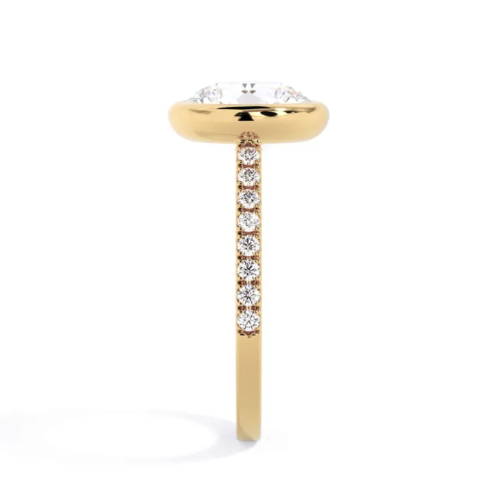 deBebians Rings Diamond Accented Bezel Set Engagement Ring Setting