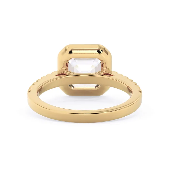 deBebians Rings Diamond Accented Bezel Set Engagement Ring Setting