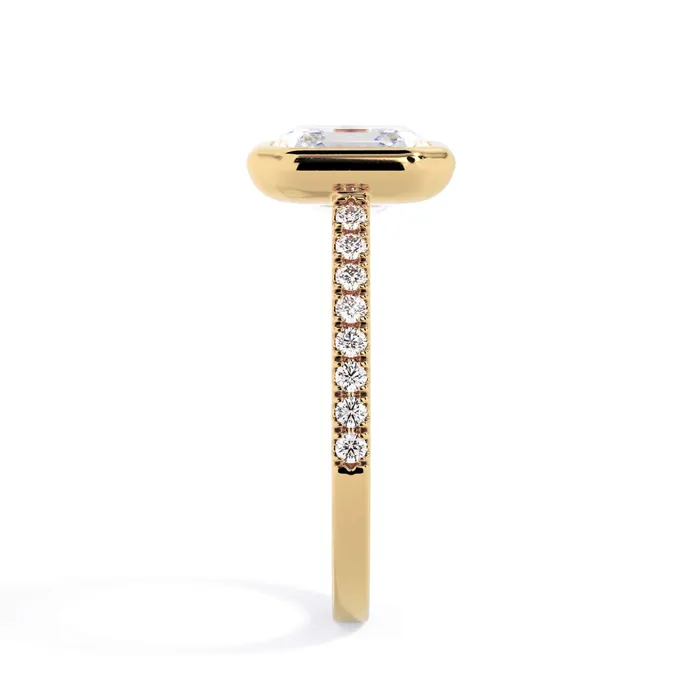 deBebians Rings Diamond Accented Bezel Set Engagement Ring Setting